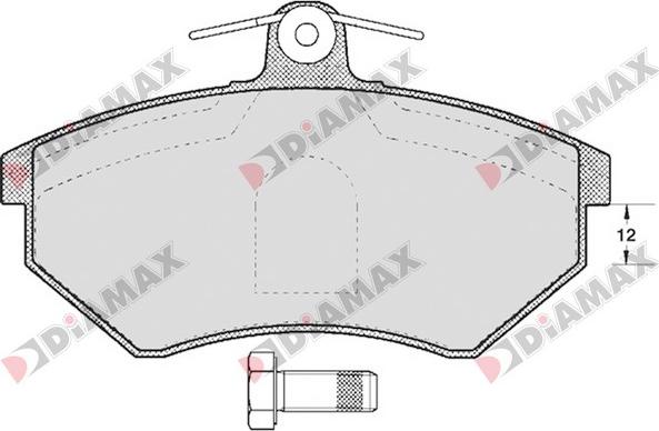 Diamax N09153 - Гальмівні колодки, дискові гальма autozip.com.ua