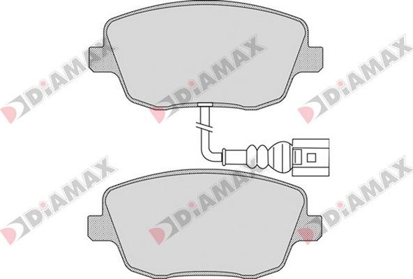 Diamax N09164 - Гальмівні колодки, дискові гальма autozip.com.ua