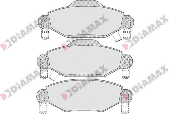 Diamax N09165 - Гальмівні колодки, дискові гальма autozip.com.ua