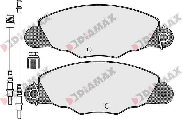 Diamax N09167 - Гальмівні колодки, дискові гальма autozip.com.ua