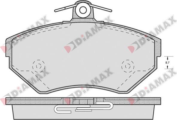Diamax N09102 - Гальмівні колодки, дискові гальма autozip.com.ua