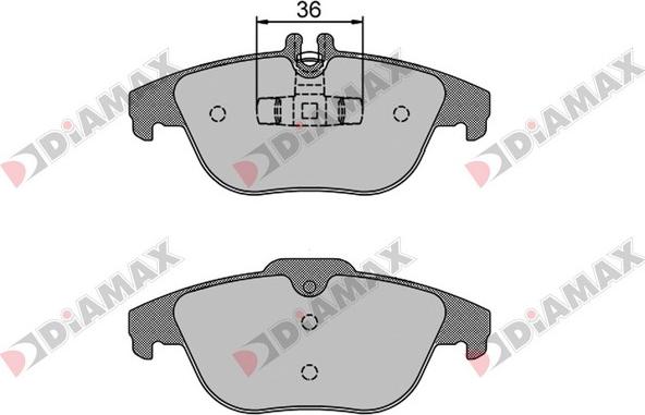 Diamax N09110 - Гальмівні колодки, дискові гальма autozip.com.ua