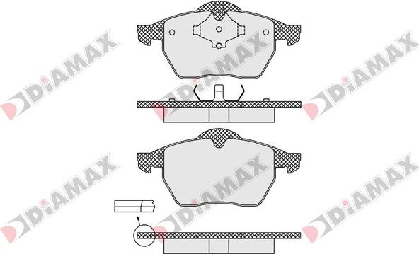 Diamax N09113 - Гальмівні колодки, дискові гальма autozip.com.ua