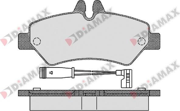 Diamax N09134 - Гальмівні колодки, дискові гальма autozip.com.ua