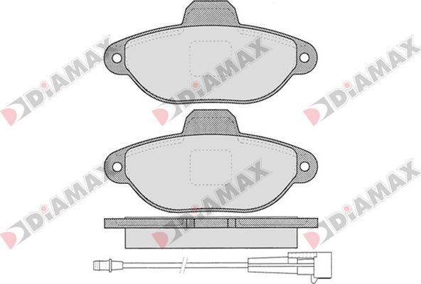 Diamax N09128 - Гальмівні колодки, дискові гальма autozip.com.ua