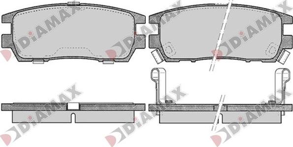 Diamax N09805 - Гальмівні колодки, дискові гальма autozip.com.ua