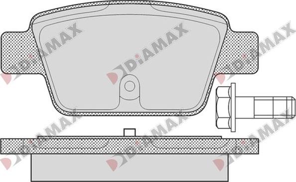 Diamax N09838 - Гальмівні колодки, дискові гальма autozip.com.ua