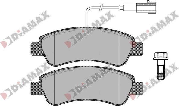 Diamax N09829 - Гальмівні колодки, дискові гальма autozip.com.ua