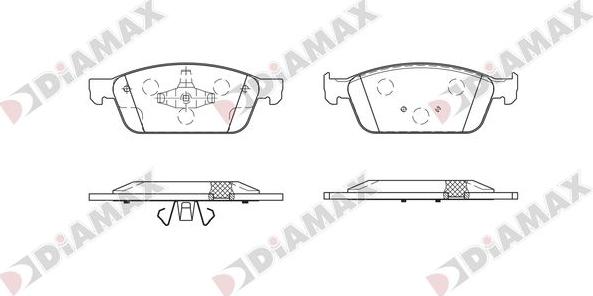 Diamax N09824 - Гальмівні колодки, дискові гальма autozip.com.ua