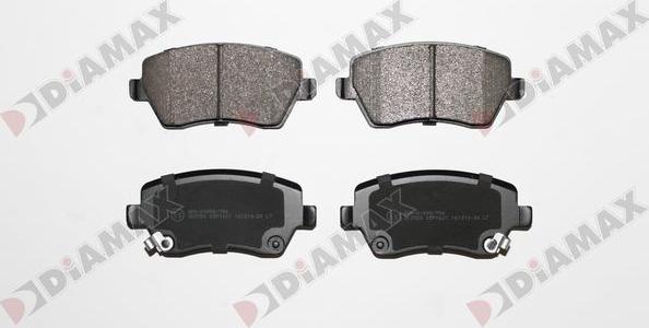 Diamax N09871 - Гальмівні колодки, дискові гальма autozip.com.ua