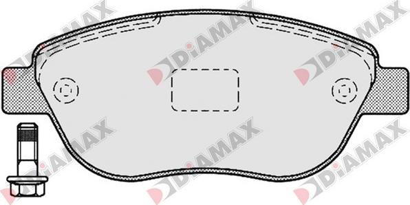 Diamax N09351 - Гальмівні колодки, дискові гальма autozip.com.ua