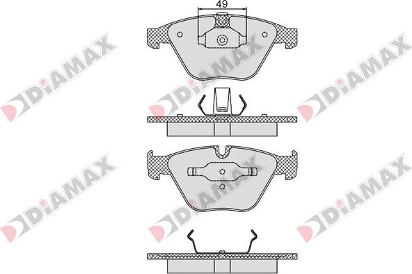 Diamax N09352 - Гальмівні колодки, дискові гальма autozip.com.ua