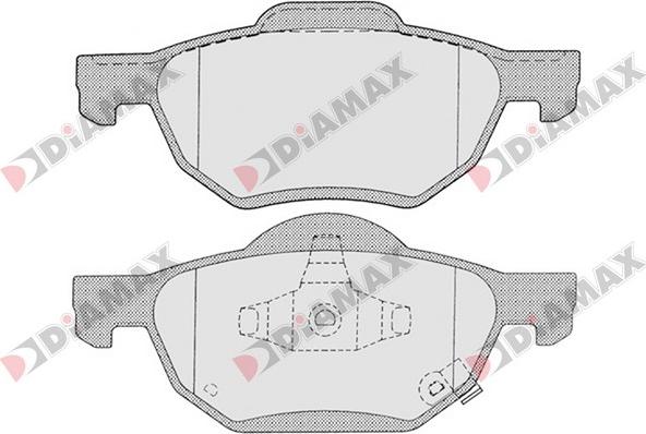 Diamax N09363 - Гальмівні колодки, дискові гальма autozip.com.ua