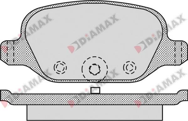 Diamax N09388 - Гальмівні колодки, дискові гальма autozip.com.ua
