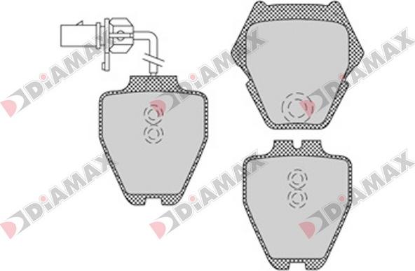 Diamax N09332 - Гальмівні колодки, дискові гальма autozip.com.ua