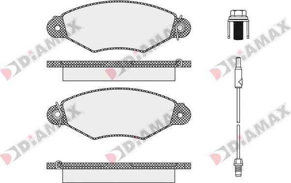 Diamax N09326 - Гальмівні колодки, дискові гальма autozip.com.ua