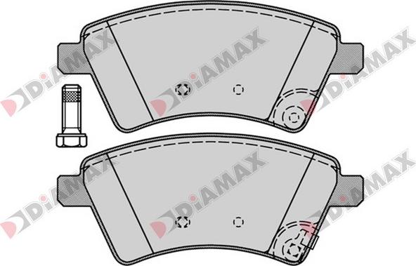 Diamax N09378 - Гальмівні колодки, дискові гальма autozip.com.ua