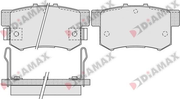 Diamax N09292 - Гальмівні колодки, дискові гальма autozip.com.ua