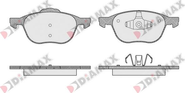 Diamax N09266 - Гальмівні колодки, дискові гальма autozip.com.ua