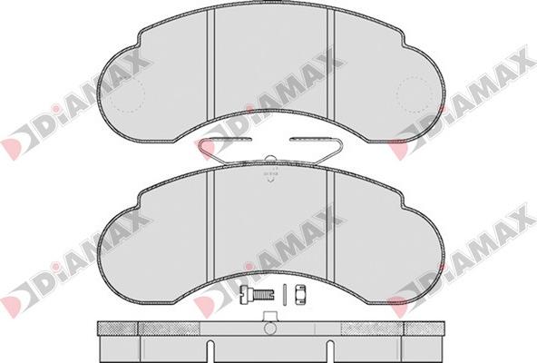 Diamax N09204 - Гальмівні колодки, дискові гальма autozip.com.ua