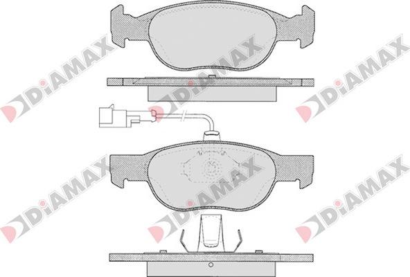 Diamax N09205 - Гальмівні колодки, дискові гальма autozip.com.ua