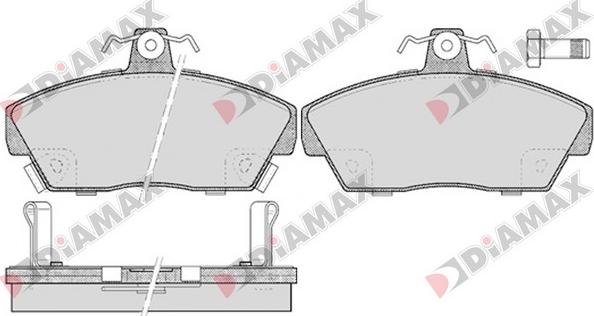 Diamax N09206 - Гальмівні колодки, дискові гальма autozip.com.ua