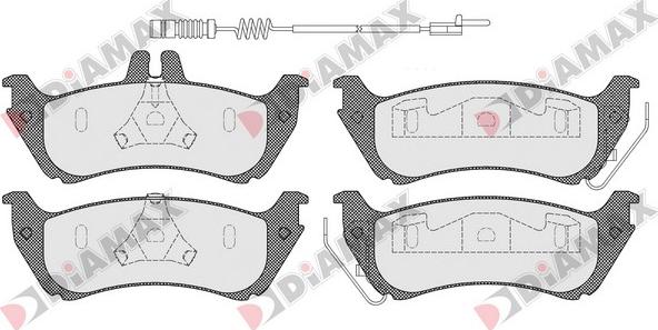 Diamax N09288A - Гальмівні колодки, дискові гальма autozip.com.ua