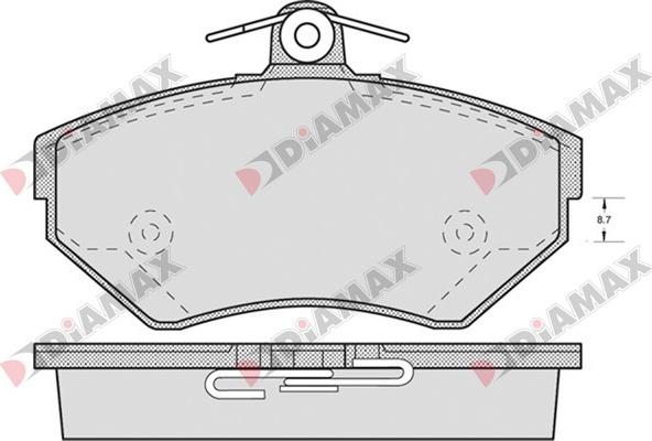 Diamax N09233 - Гальмівні колодки, дискові гальма autozip.com.ua