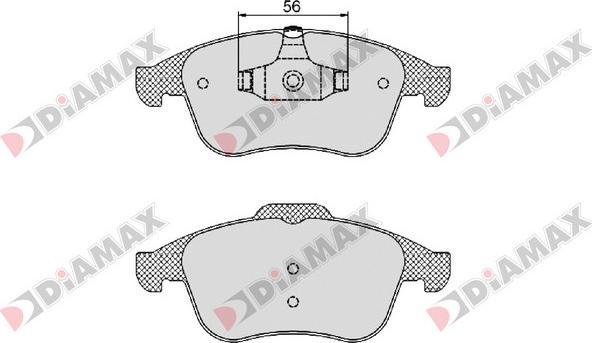 Diamax N09275 - Гальмівні колодки, дискові гальма autozip.com.ua