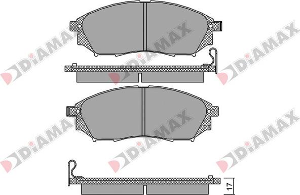 Diamax N09273 - Гальмівні колодки, дискові гальма autozip.com.ua