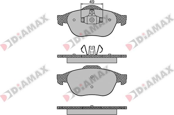 Diamax N09272 - Гальмівні колодки, дискові гальма autozip.com.ua