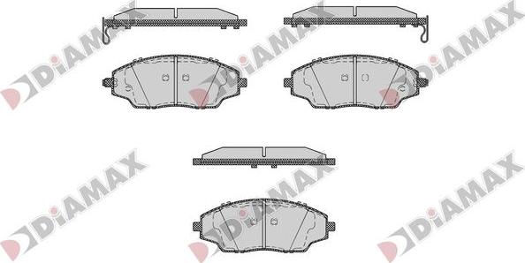 Diamax N09755 - Гальмівні колодки, дискові гальма autozip.com.ua