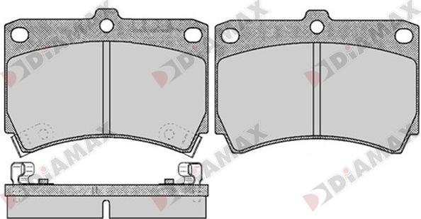 Diamax N09752 - Гальмівні колодки, дискові гальма autozip.com.ua