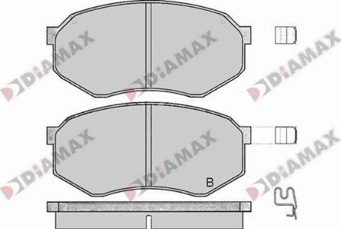 Diamax N09765 - Гальмівні колодки, дискові гальма autozip.com.ua