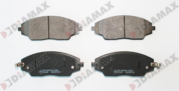 Diamax N09784 - Гальмівні колодки, дискові гальма autozip.com.ua