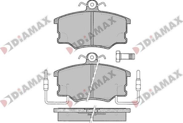 Diamax N09786 - Гальмівні колодки, дискові гальма autozip.com.ua