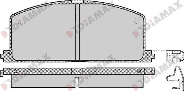 Diamax N09736 - Гальмівні колодки, дискові гальма autozip.com.ua