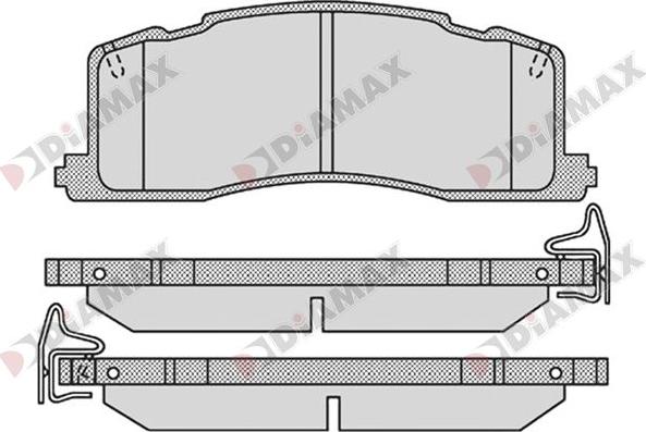 Diamax N09728 - Гальмівні колодки, дискові гальма autozip.com.ua