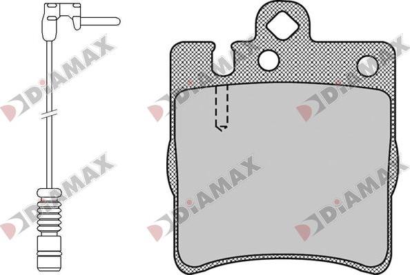 Diamax N09775A - Гальмівні колодки, дискові гальма autozip.com.ua