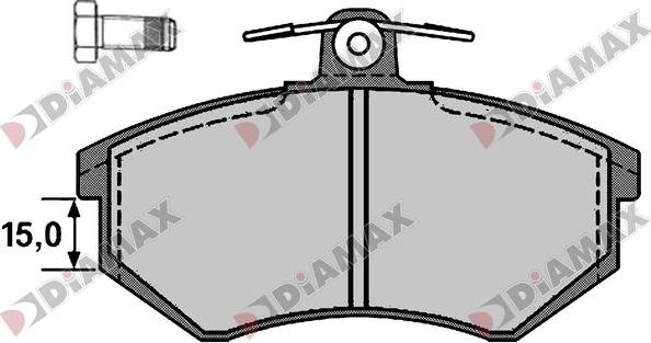 Diamax N09770 - Гальмівні колодки, дискові гальма autozip.com.ua