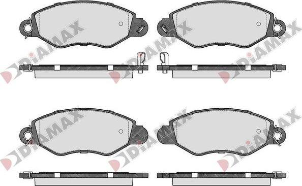 Diamax N09777 - Гальмівні колодки, дискові гальма autozip.com.ua