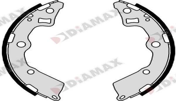 Diamax N01409 - Комплект гальм, барабанний механізм autozip.com.ua