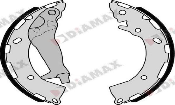 Diamax N01408 - Комплект гальм, барабанний механізм autozip.com.ua