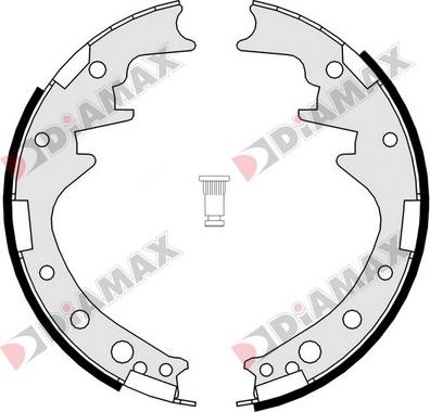 Diamax N01090 - Комплект гальм, барабанний механізм autozip.com.ua