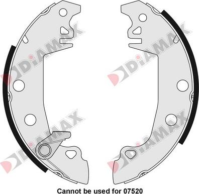 Diamax N01048 - Комплект гальм, барабанний механізм autozip.com.ua