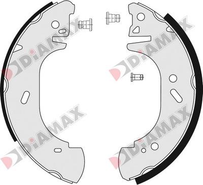 Diamax N01043 - Комплект гальм, барабанний механізм autozip.com.ua