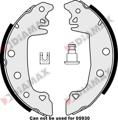 Diamax N01067 - Комплект гальм, барабанний механізм autozip.com.ua