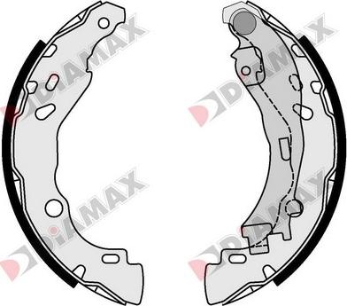 Diamax N01081 - Комплект гальм, барабанний механізм autozip.com.ua