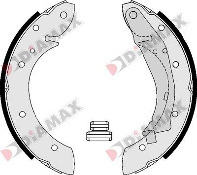 Diamax N01028 - Комплект гальм, барабанний механізм autozip.com.ua