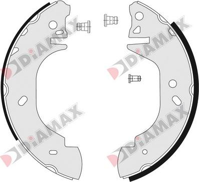 Diamax N01115 - Комплект гальм, барабанний механізм autozip.com.ua